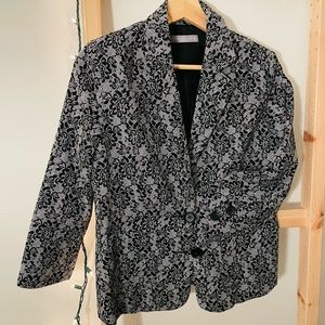 Womens blazer jacket floral formal work attire cocktail
